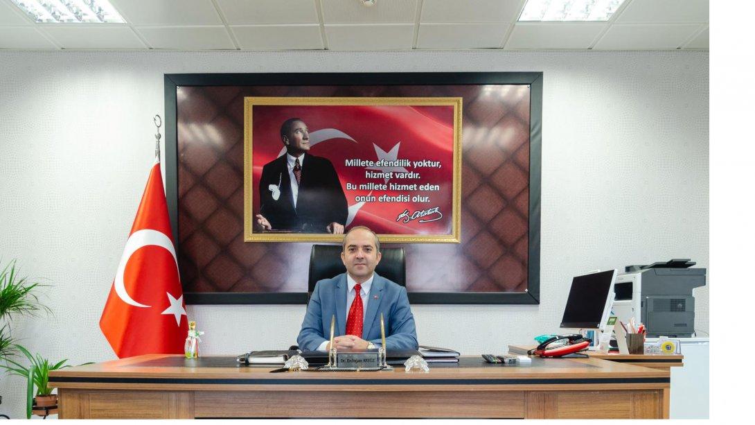 Menemen İlçe Milli Eğitim Müdürü Sayın Dr. Erdoğan Akyüzün 23 Nisan Ulusan Egemenlik ve Çocuk Bayramı Mesajı. 