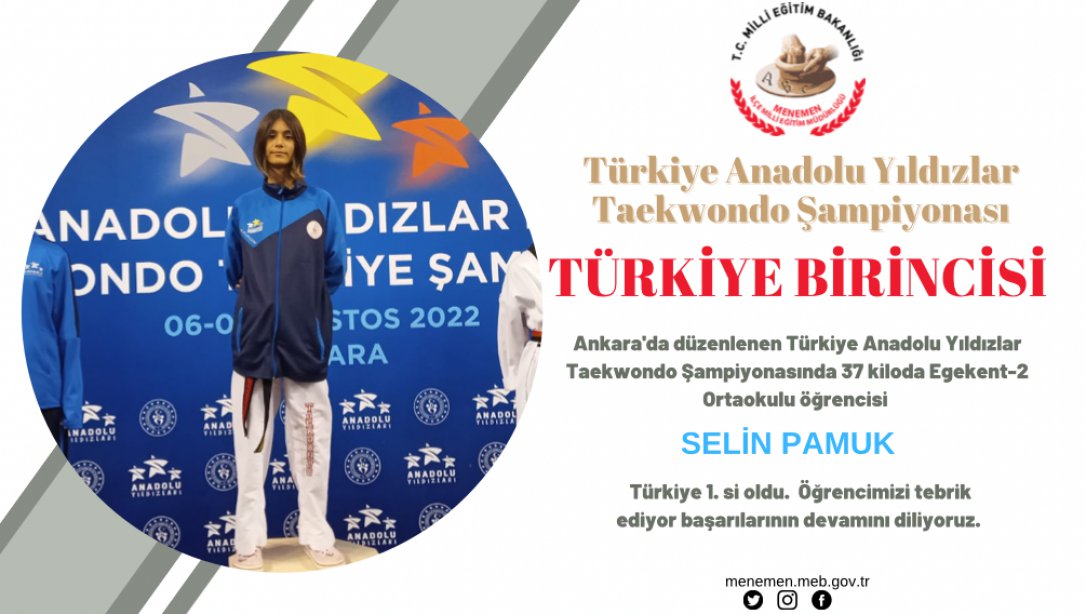 Taekwondo Türkiye Birincisi Selin Pamuk
